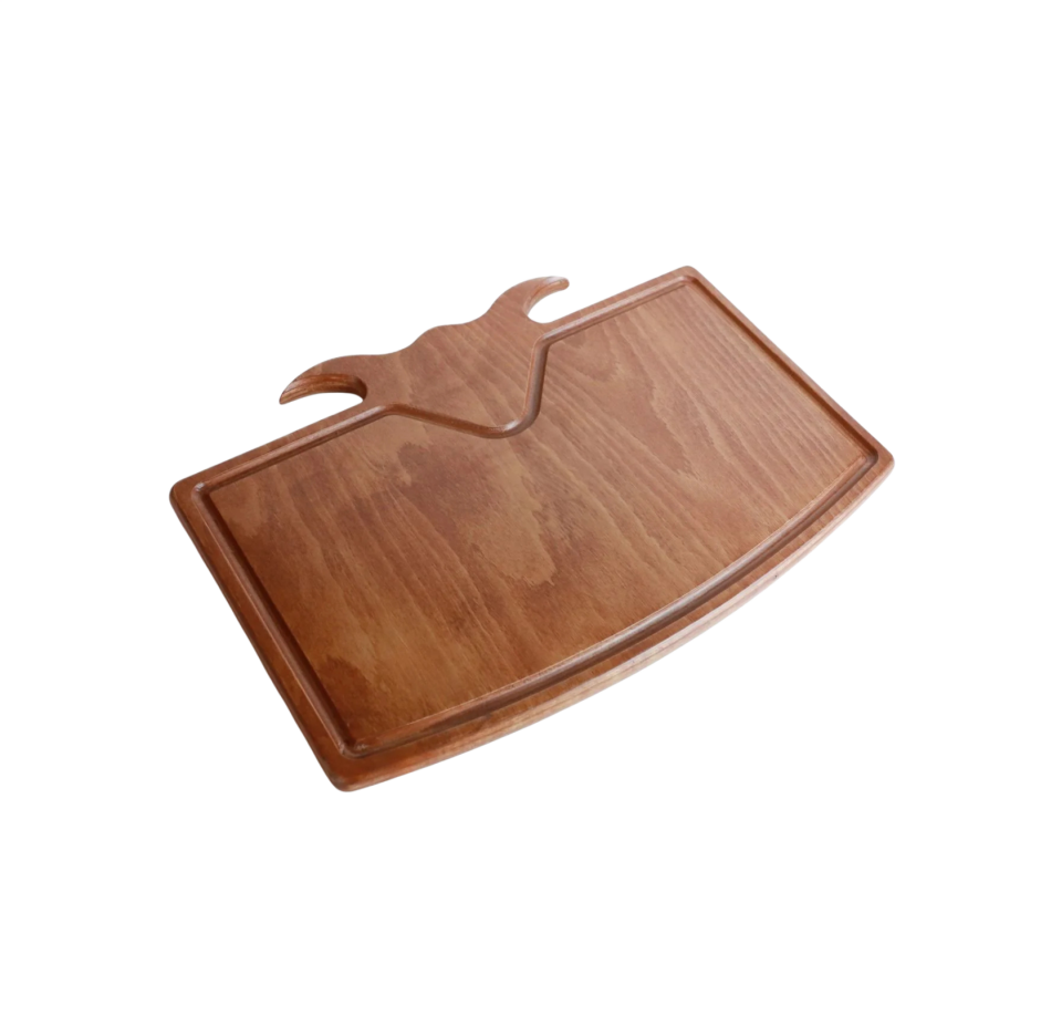 Öküz Başı Steak Sunum Kesme Tahtası Ahşap