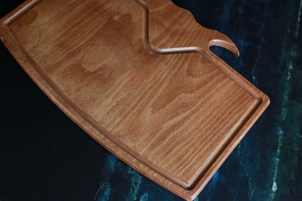 Öküz Başı Steak Sunum Kesme Tahtası Ahşap