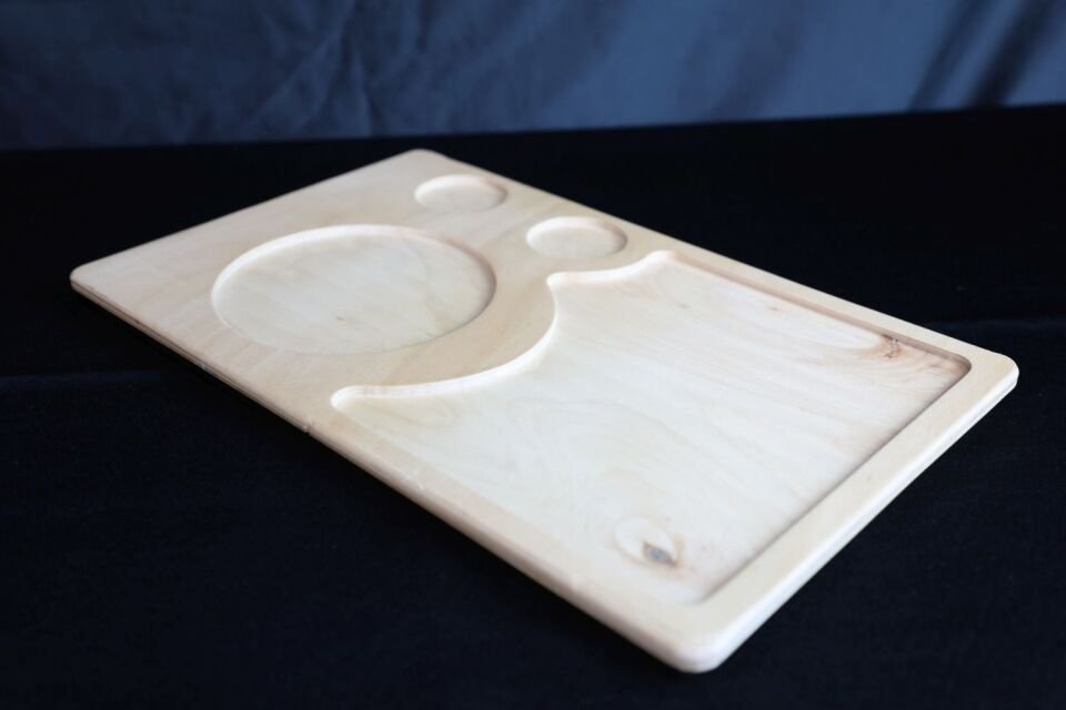 Döküm Altı Sosluklu Ahşap Sunum