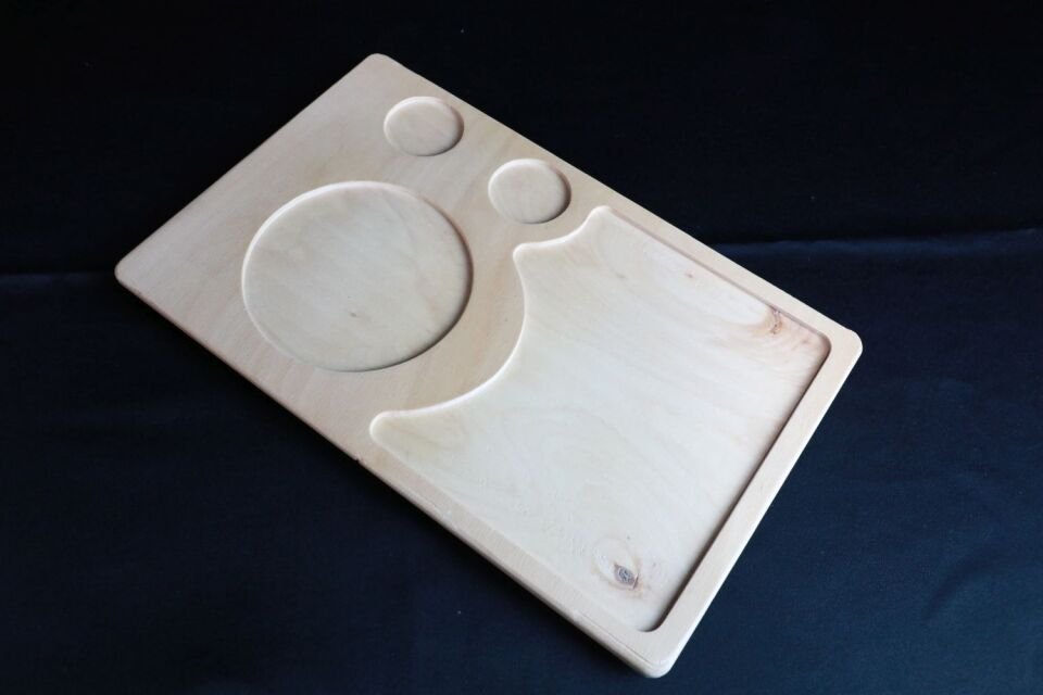 Döküm Altı Sosluklu Ahşap Sunum