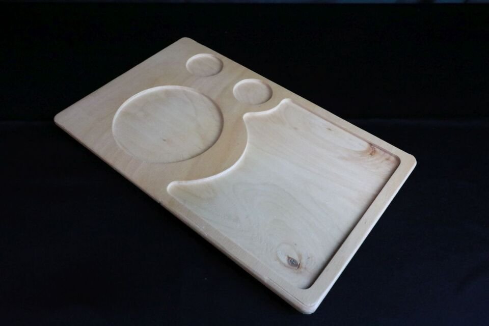 Döküm Altı Sosluklu Ahşap Sunum