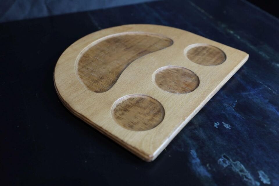 Sahan Altı Sosluklu  Ahşap Sunum