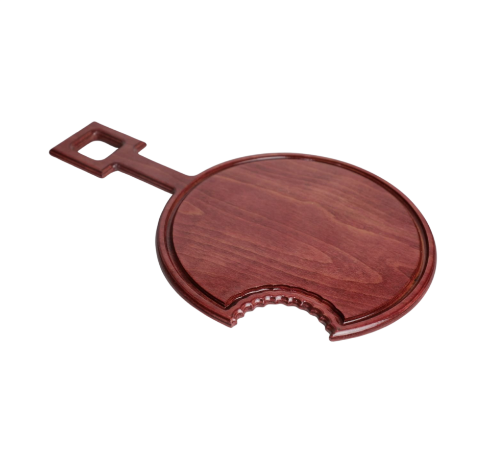 Kopartılmış Steak Sunum Kulplu Kesme Tahtası Ahşap