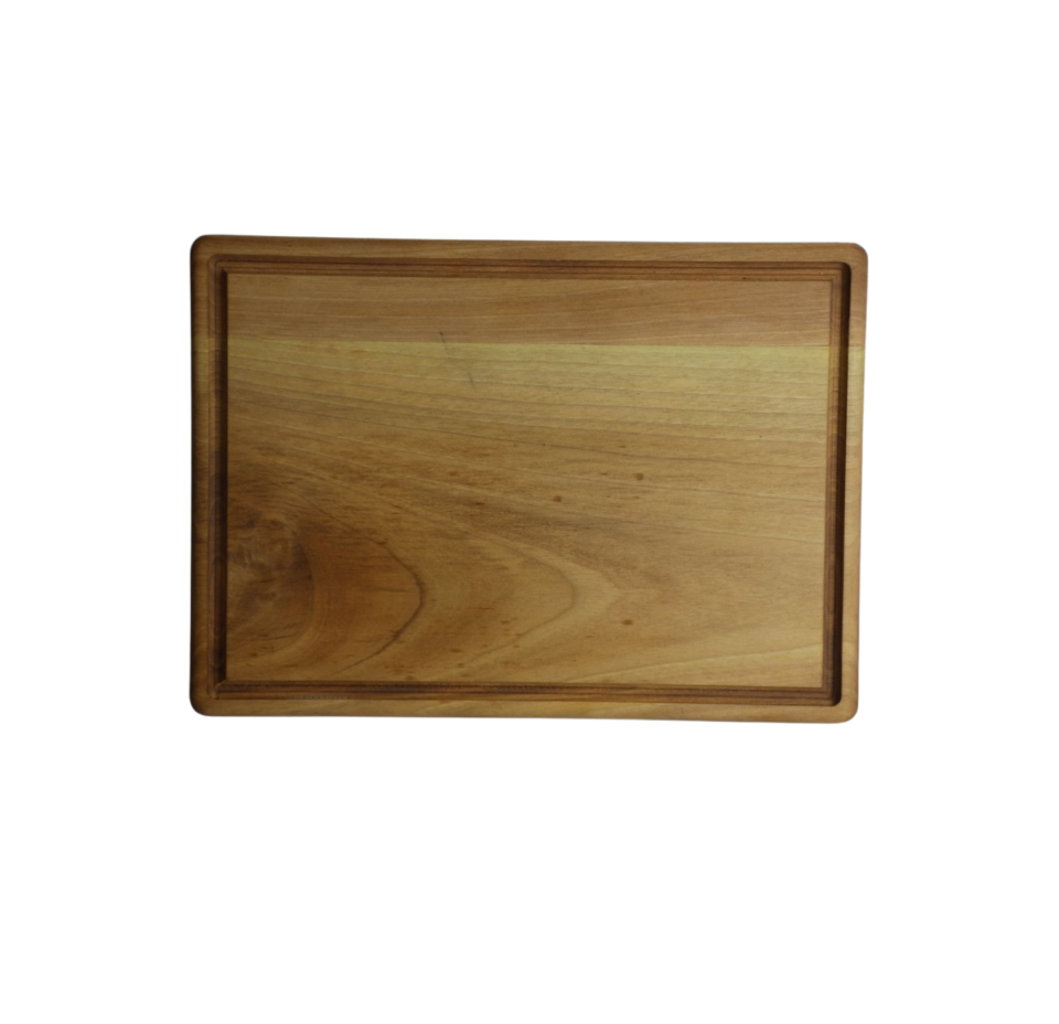 Kanallı Dikdörtgen Steak Sunum Kesme Tahtası Ahşap (Ceviz Ağacı)