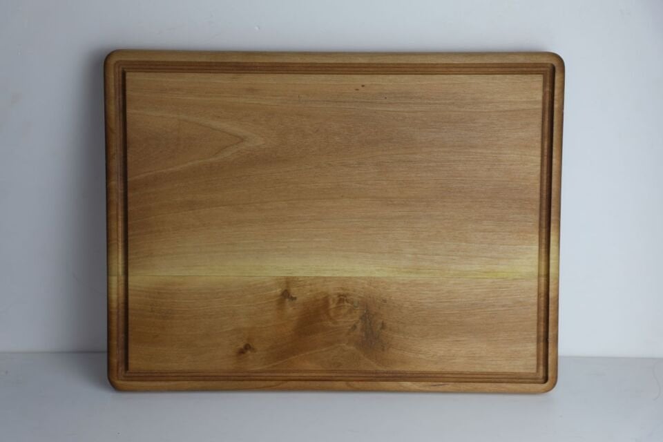 Kanallı Dikdörtgen Steak Sunum Kesme Tahtası Ahşap (Ceviz Ağacı)