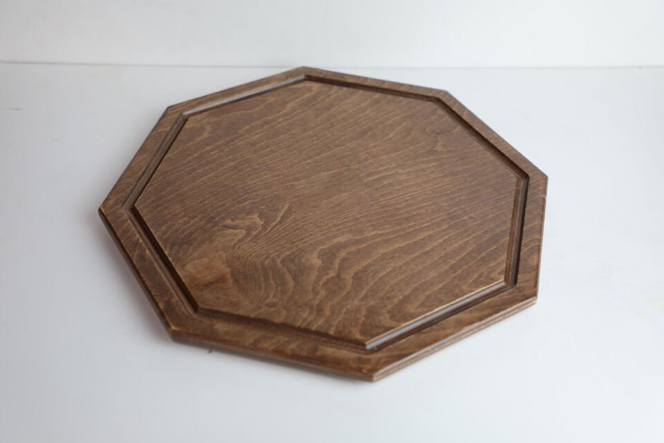 Altıgen Tasarımlı Steak Sunum Kesme Tahtası Sunum