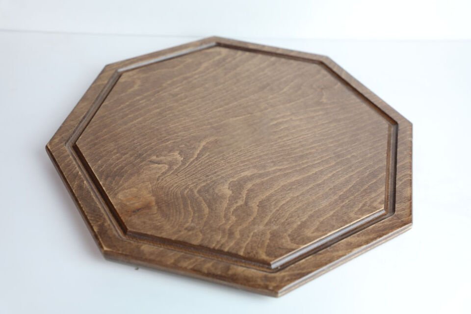 Altıgen Tasarımlı Steak Sunum Kesme Tahtası Sunum