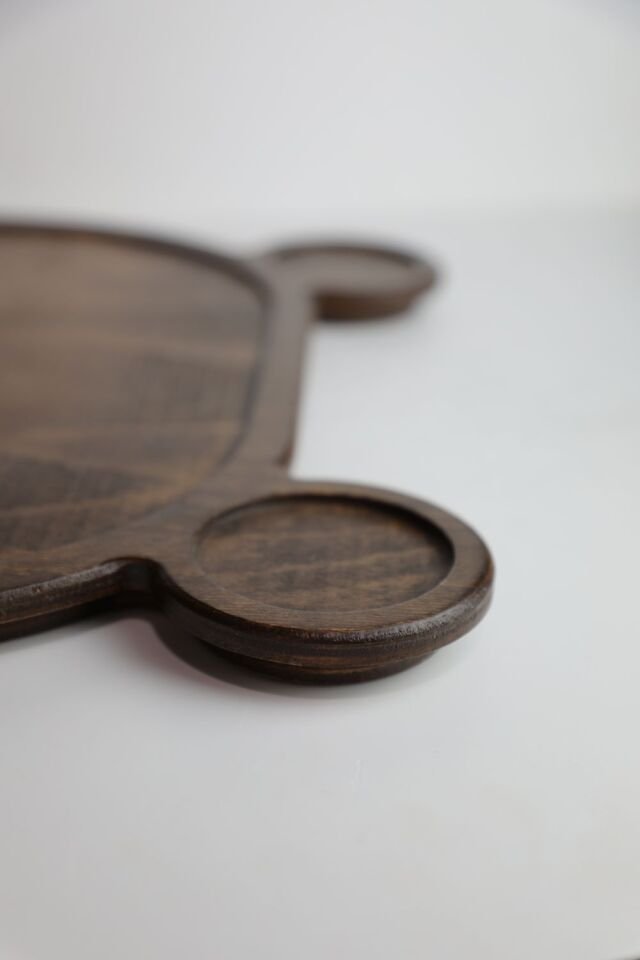 Panda Kafası Steak Sunum Kesme Tahtası Ahşap