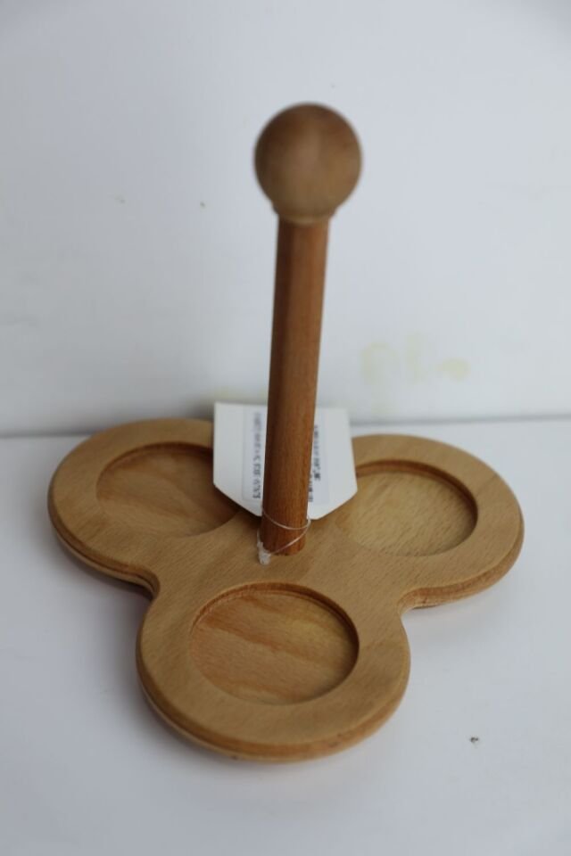 3 Gözlü Üçgen Tasarım Uzun Saplı Sosluk Ve Çerezlik