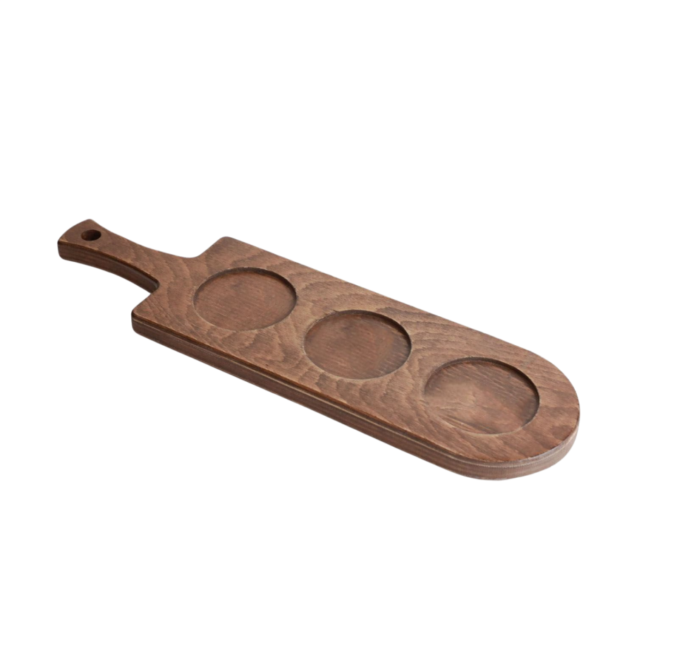 3 Gözlü Kulplu Sosluk Sunum Tahtası