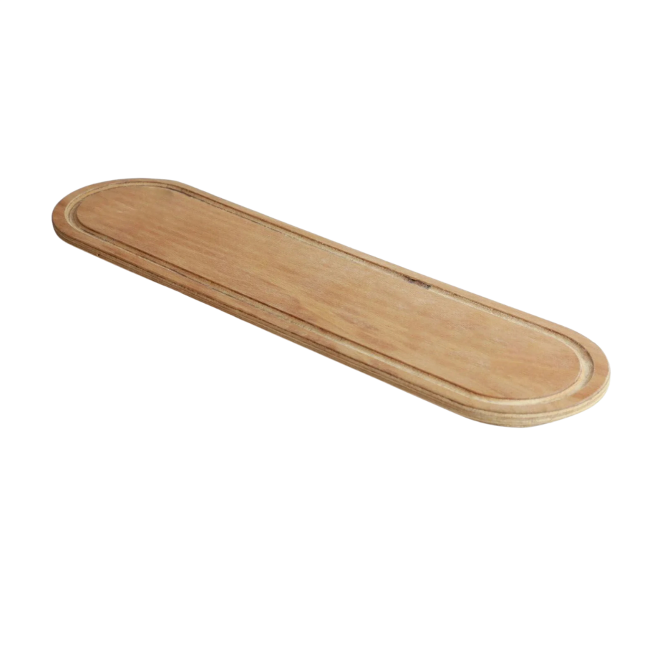 Teak Yağlı Kanallı Steak Pide Sunum Tahtası