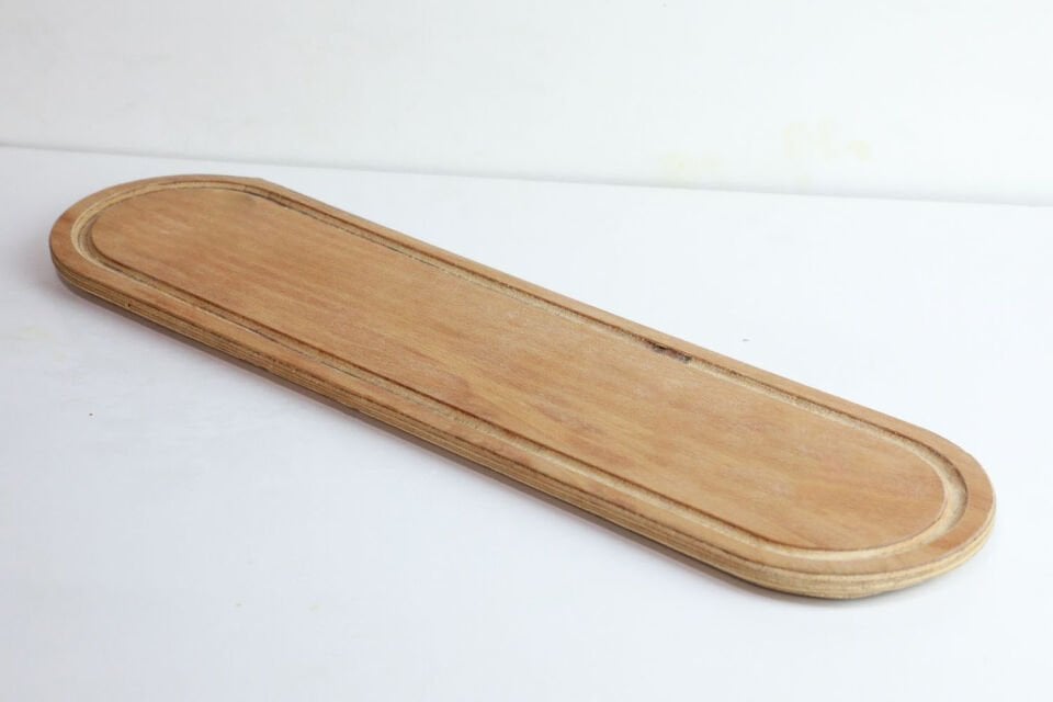 Teak Yağlı Kanallı Steak Pide Sunum Tahtası