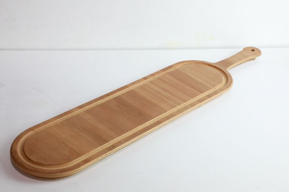 Kulplu Kanallı Steak Pide Sunum Tahtası