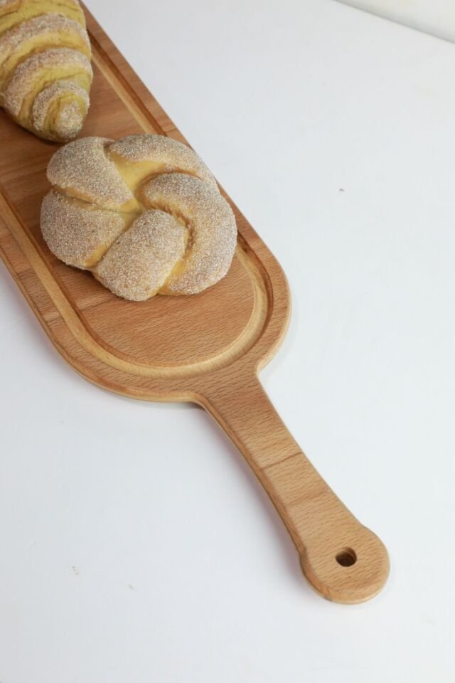 Kulplu Kanallı Steak Pide Sunum Tahtası