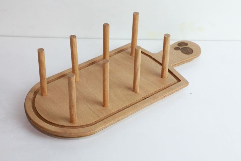 3 Yuvalı Taco Sunum Standı Chef Tahtası