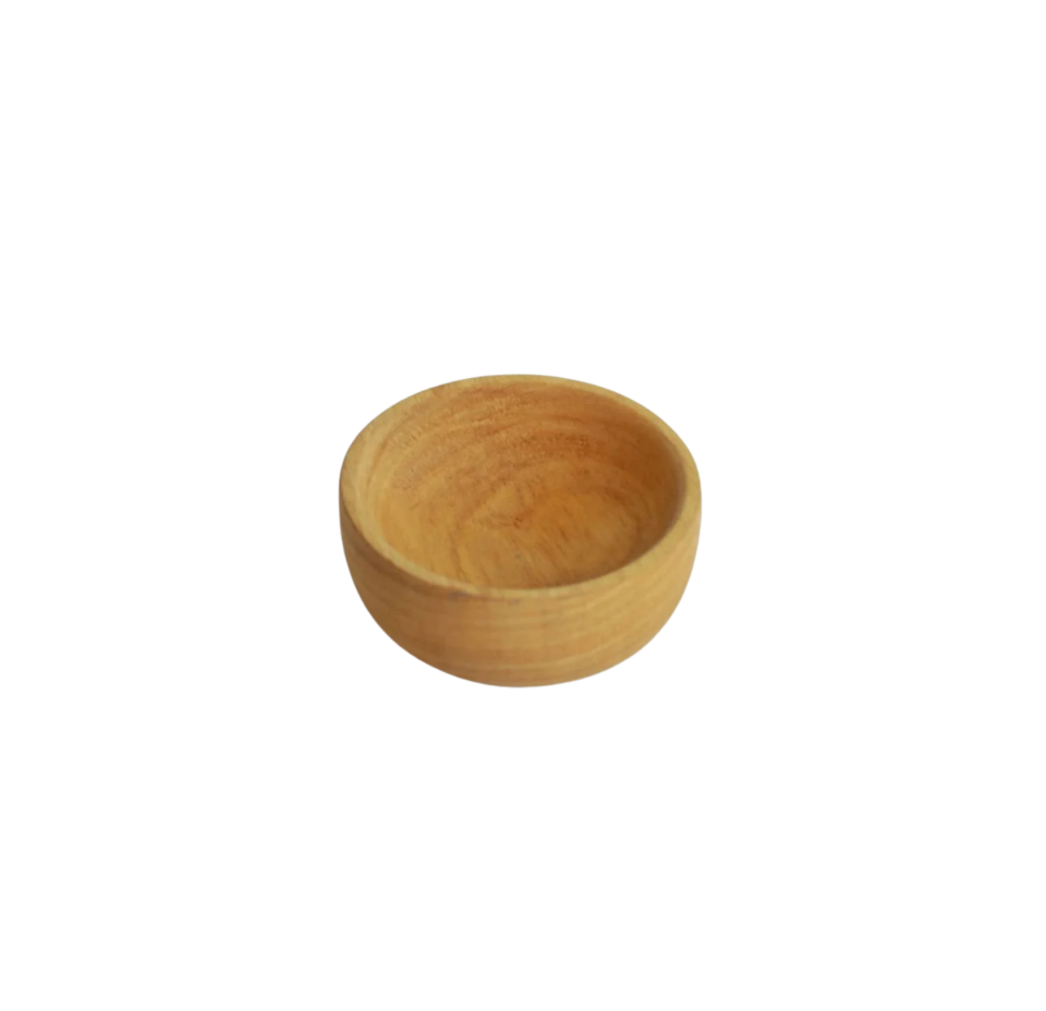 Ayous Ahşap Yuvarlak Çerezlik Sunum Kabı