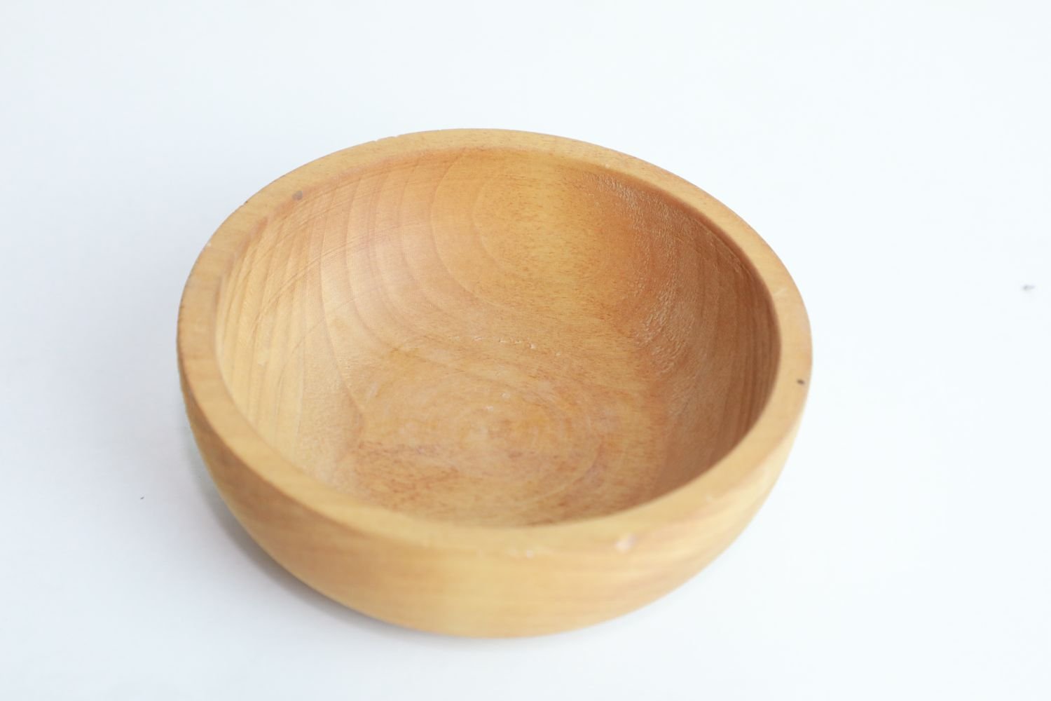 Ayous Ahşap Yuvarlak Çerezlik Sunum Kapı Teak Yağlı