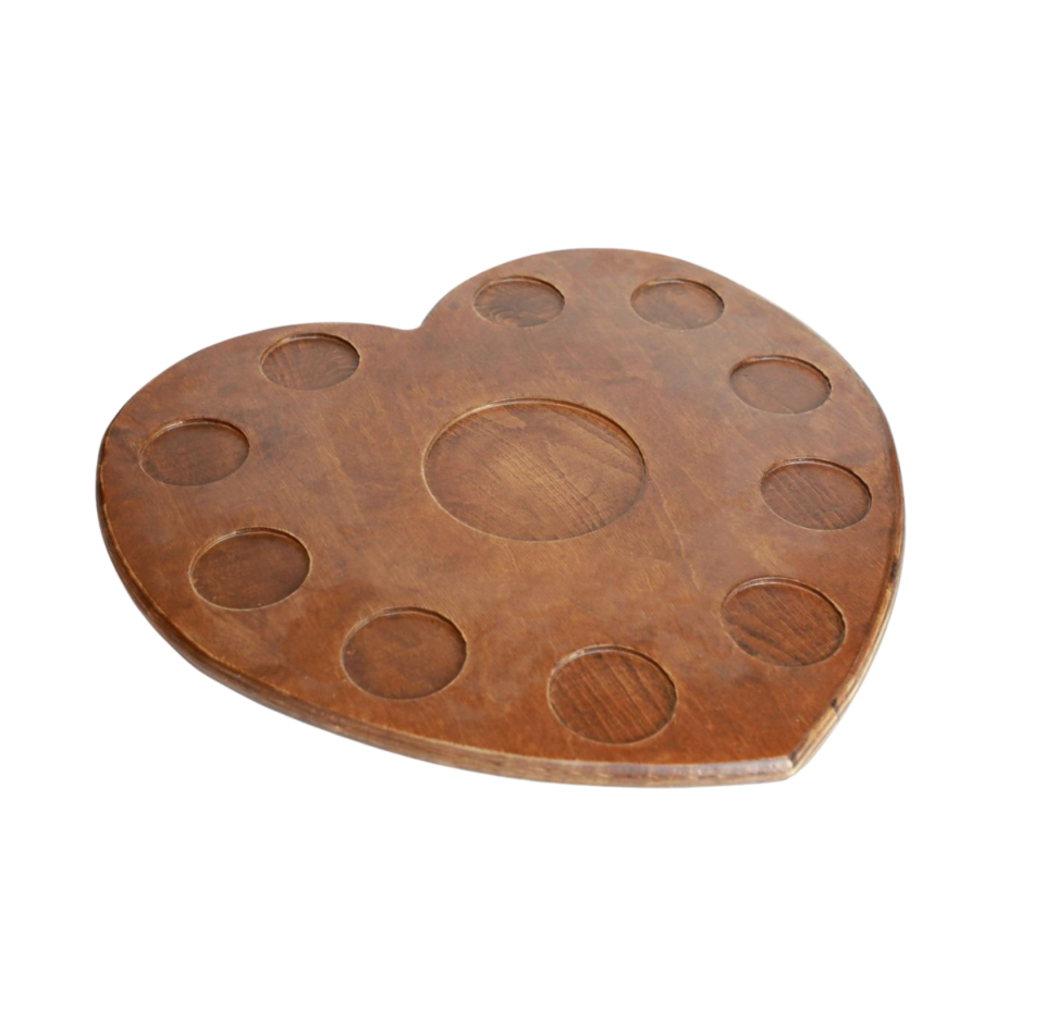 11 Gözlü Kalp Tasarımlı Balayı Sunum Tepsisi