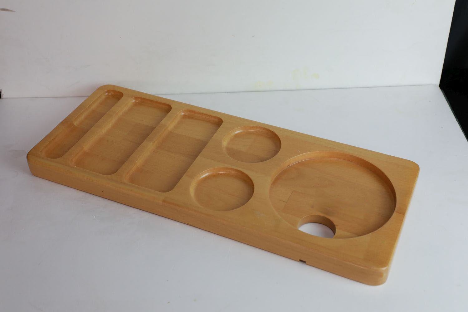 Özel Bölmeli Kettle Sunum Tahtası Kayın Masiften