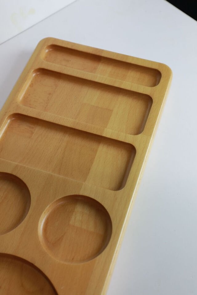 Özel Bölmeli Kettle Sunum Tahtası Kayın Masiften