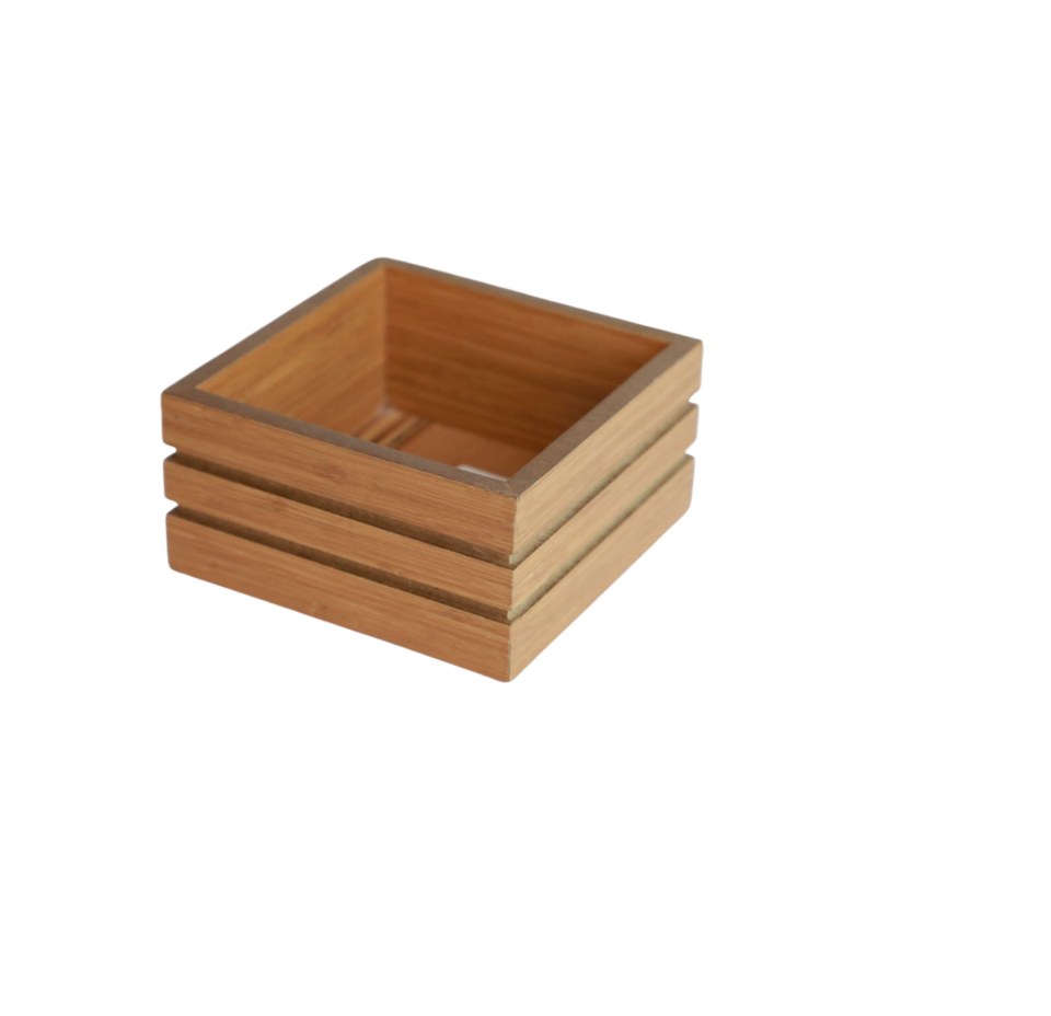 Doğal Ahşap Desenli Sunum Kasası