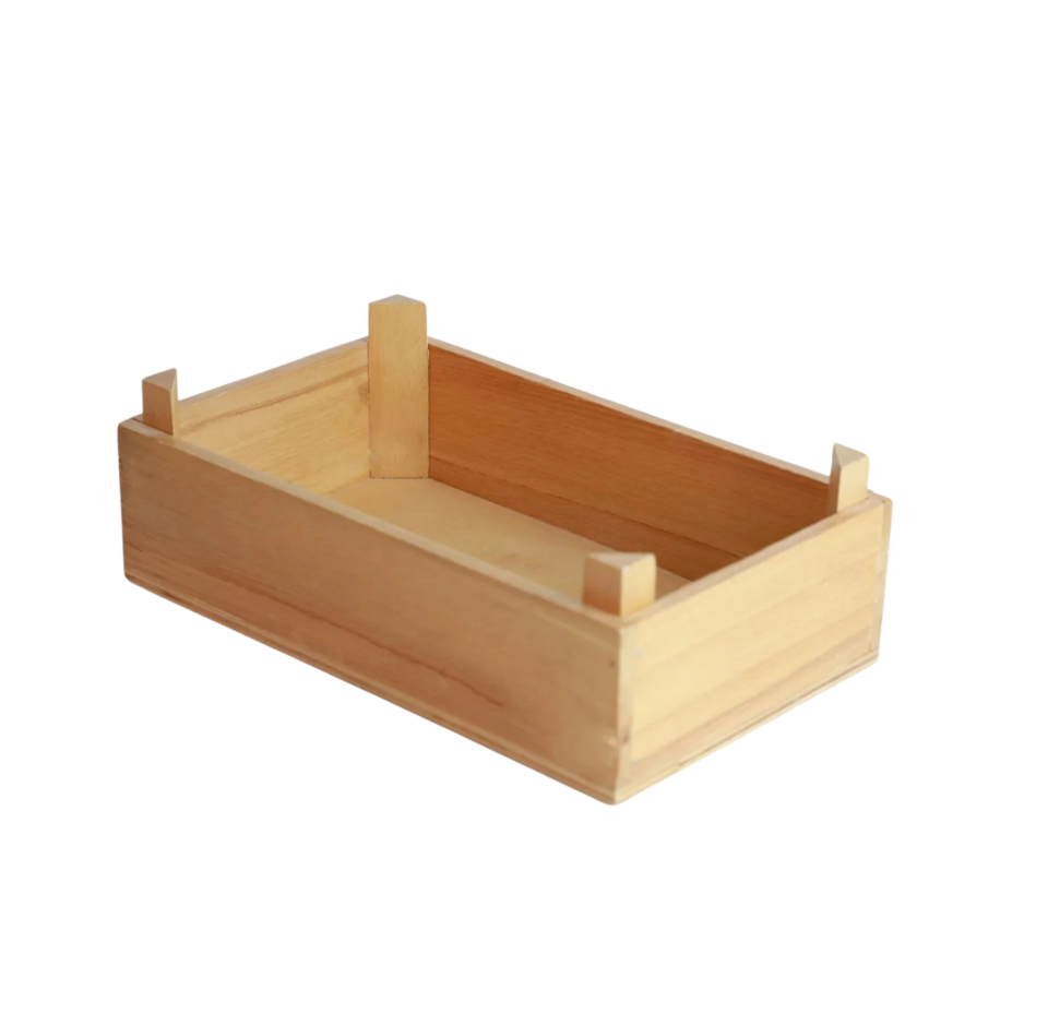 Vernikli Kapalı Yan Ahşap Sunum Kasası