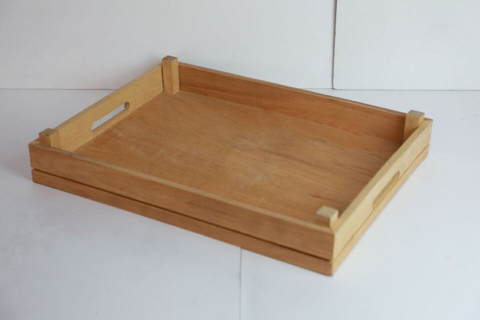 Çizik Desenli Ahşap Sunum Kasası