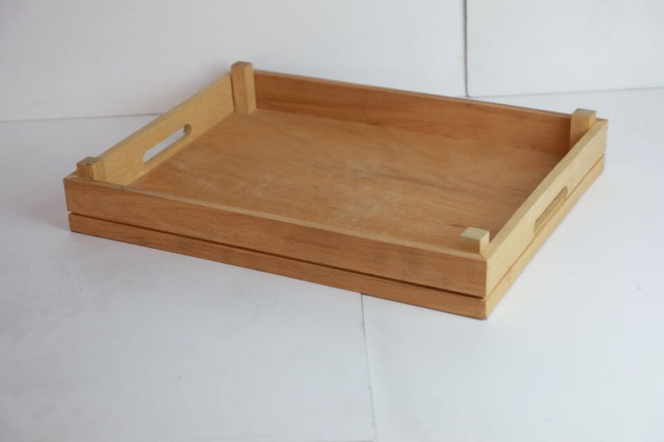 Çizik Desenli Ahşap Sunum Kasası