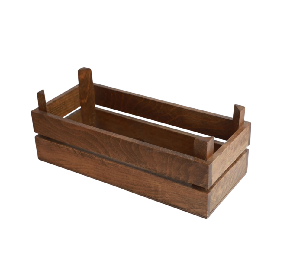 Ceviz Renkli Ahşap Sunum Kasası