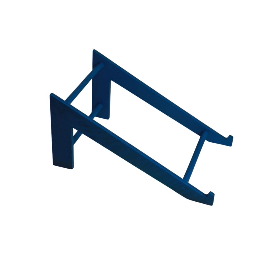 Mavi Renkli Ahşap Kasa Ayağı