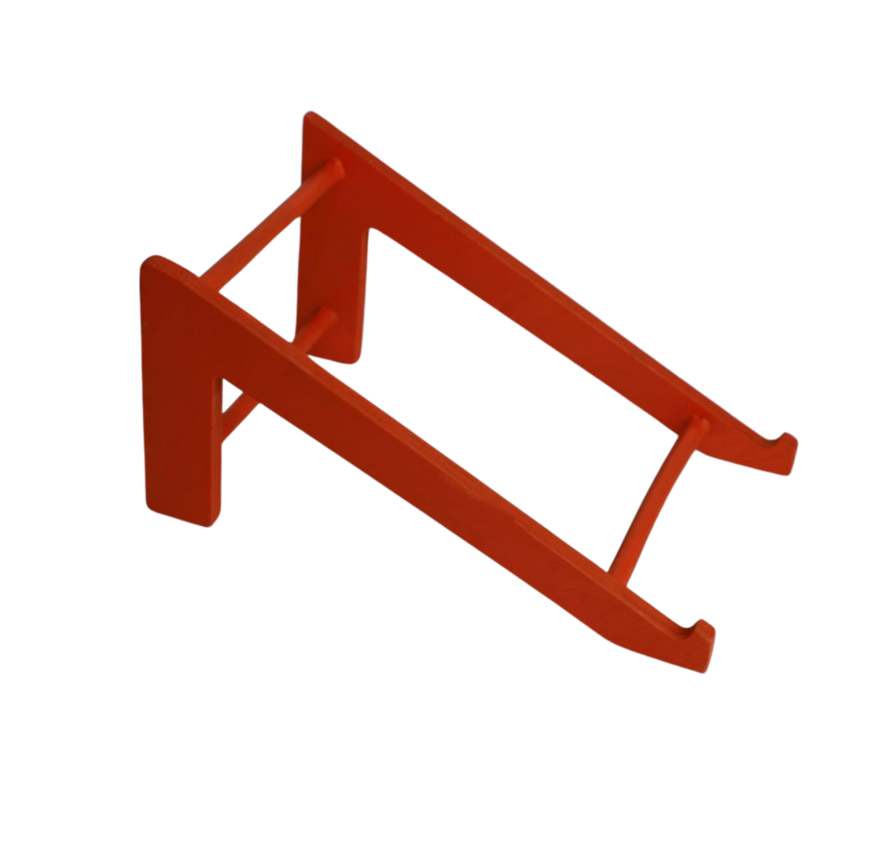 Turuncu Renkli Ahşap Kasa Ayağı