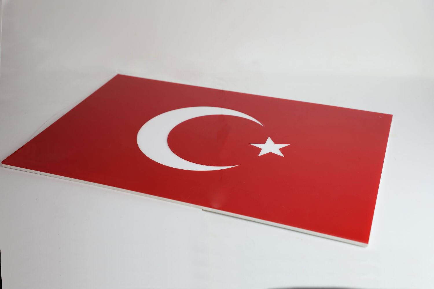 Türk Bayrağı Konseptli Kırmızı Beyaz Tepsi