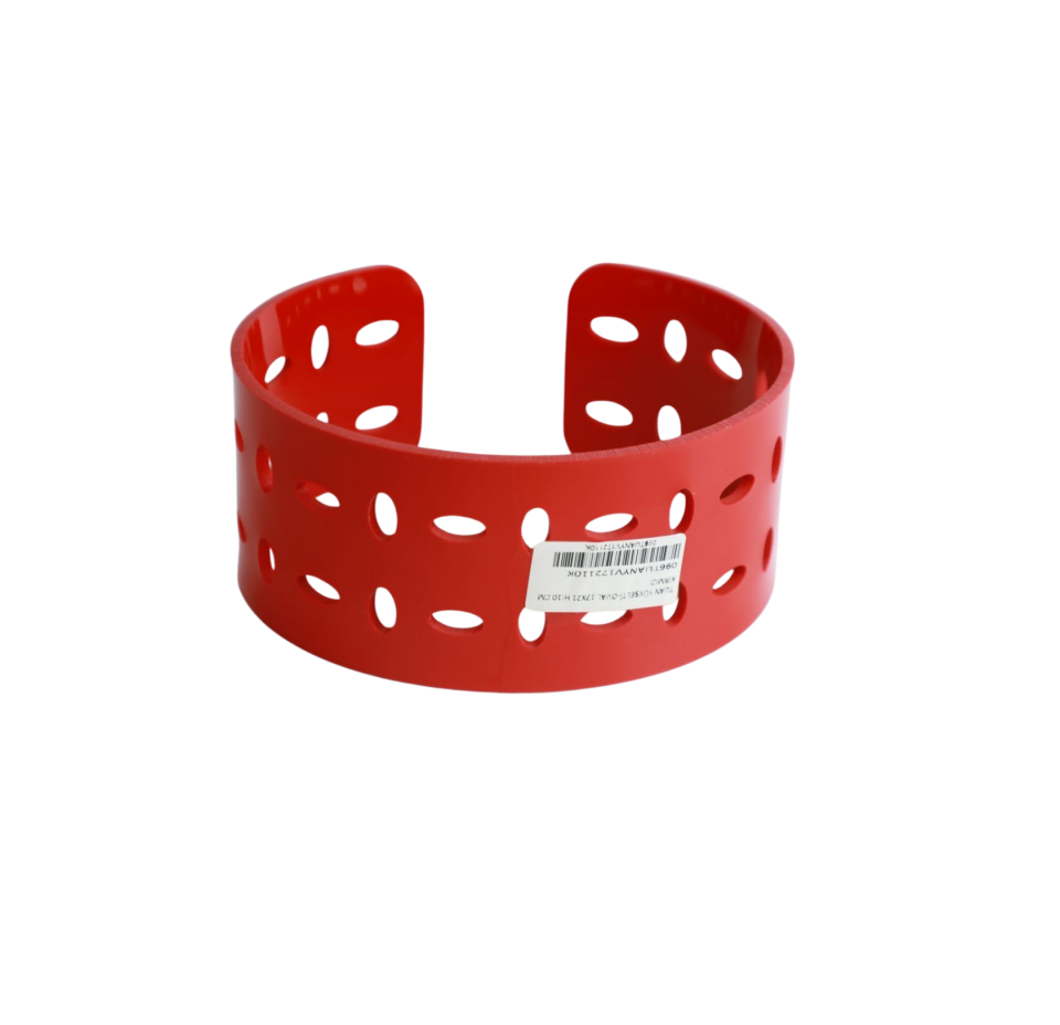 Oval Kırmızı 17x21 H:10 cm Masa Üstü Yükselti (ABS)