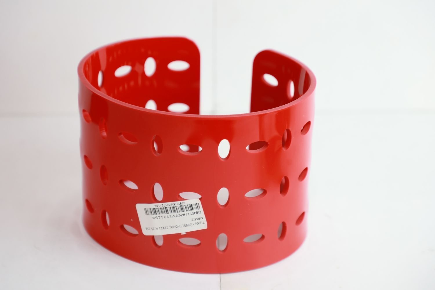 Oval Kırmızı 17x21 H:15 cm Masa Üstü Yükselti (ABS)