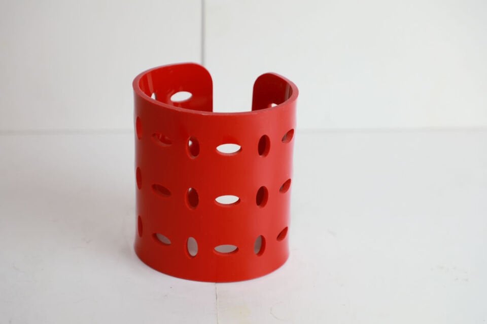 Oval Kırmızı 10x13 H:15 Masa Üstü Yükselti (ABS)