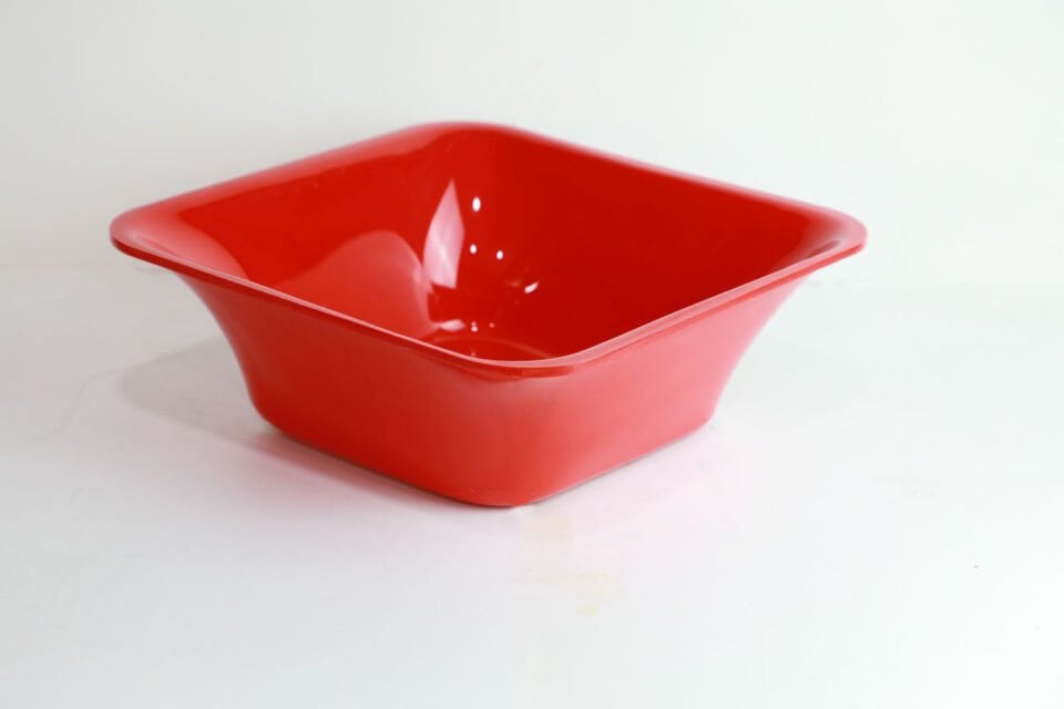Kare Kırmızı Küvet 28x28 cm (ABS)