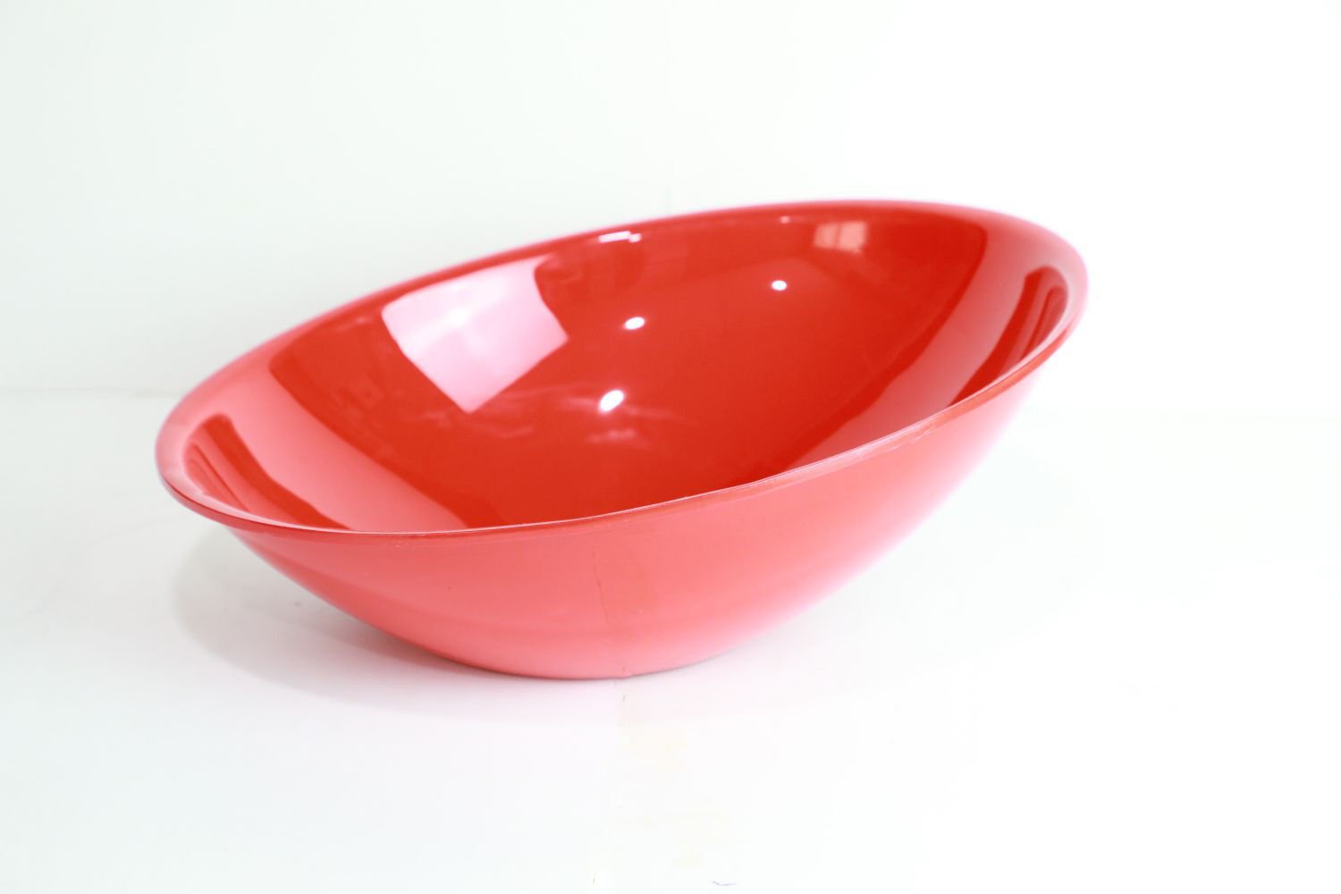 Yatık Ağızlı Oval Kırmızı Kase (ABS)
