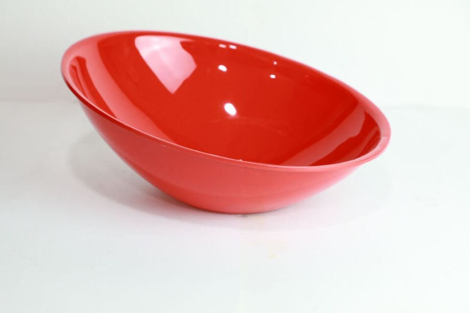 Yatık Ağızlı Oval Kırmızı Kase (ABS)