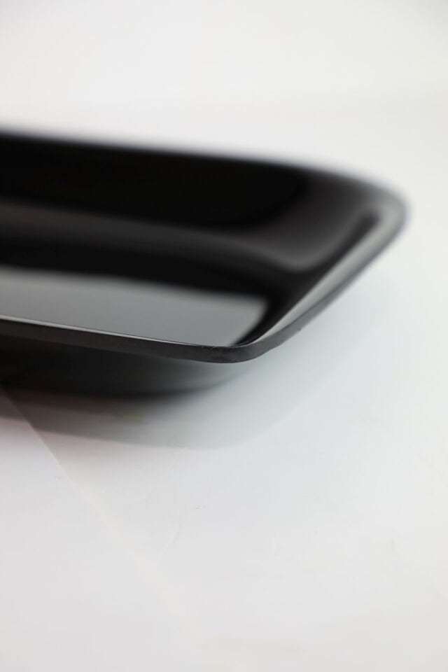 25x50 cm Oval Kenarlı Siyah Sunum Küveti (ABS)