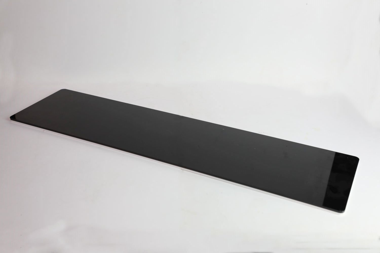 15x60 cm Dikdörtgen Beyaz Siyah Tepsi (ABS)