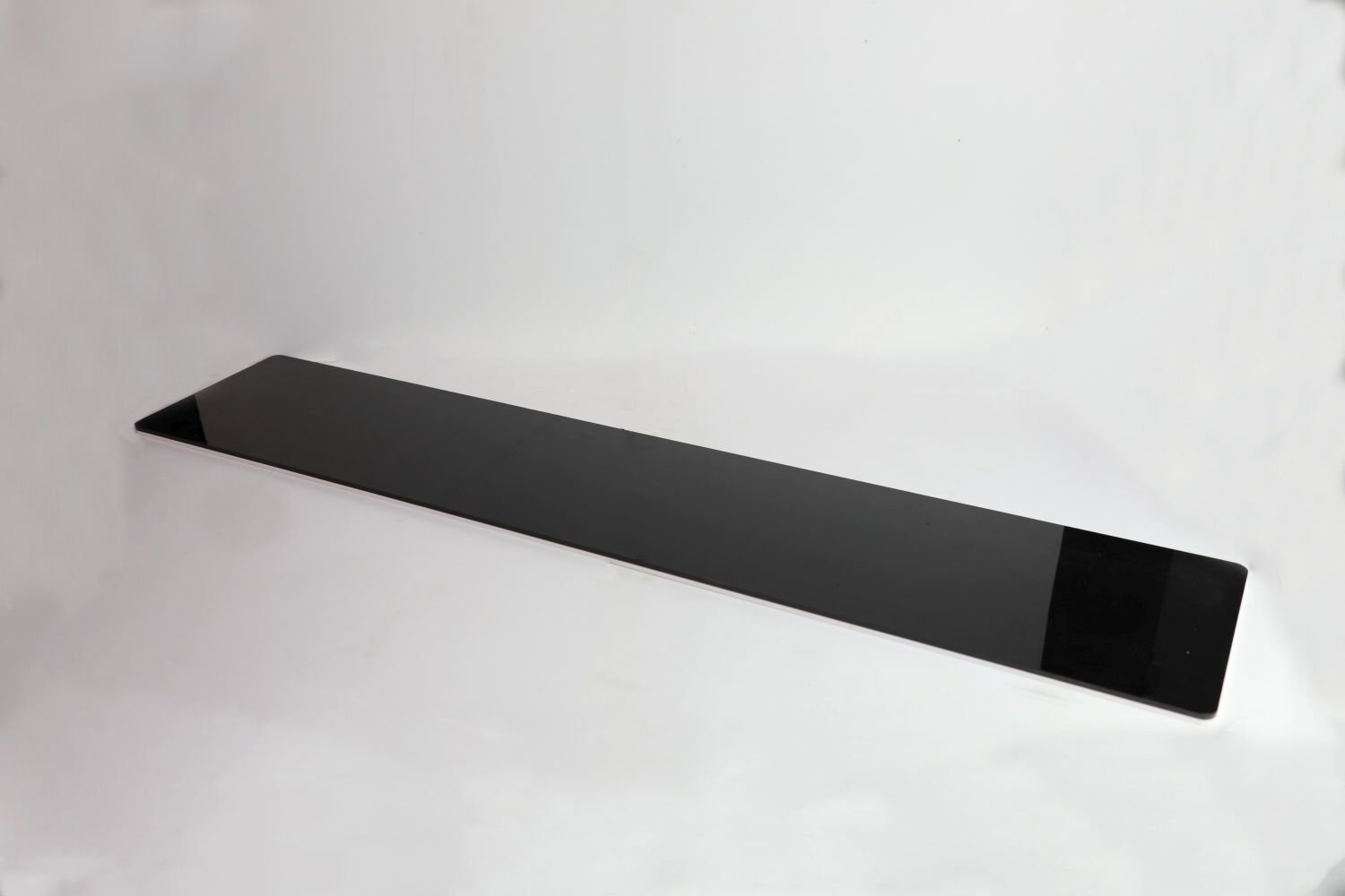 15x100 cm Dikdörtgen Beyaz Siyah Tepsi (ABS)