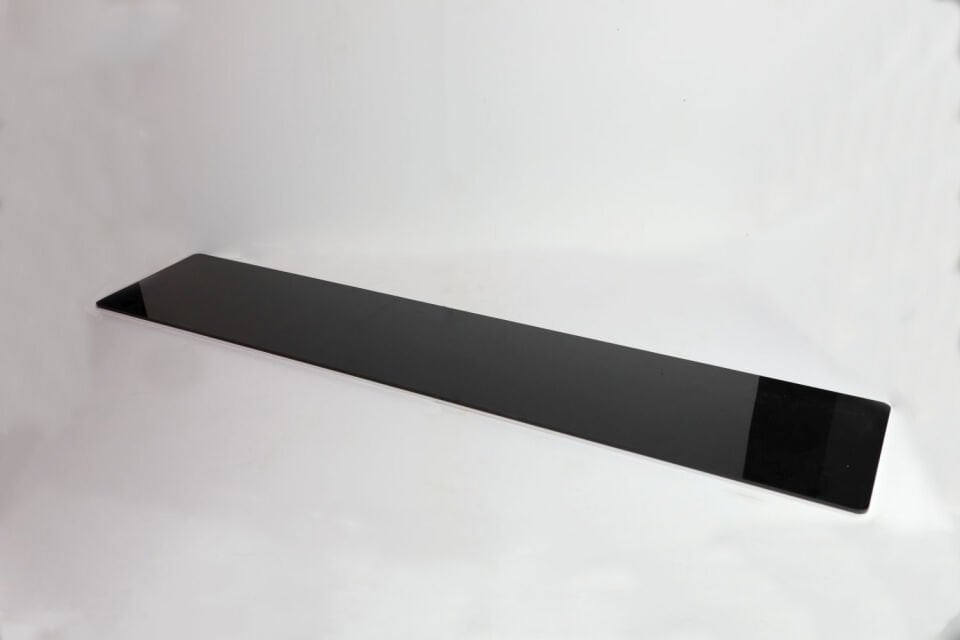 15x100 cm Dikdörtgen Beyaz Siyah Tepsi