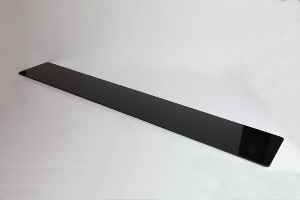 15x80 cm Dikdörtgen Beyaz Siyah Tepsi (ABS)
