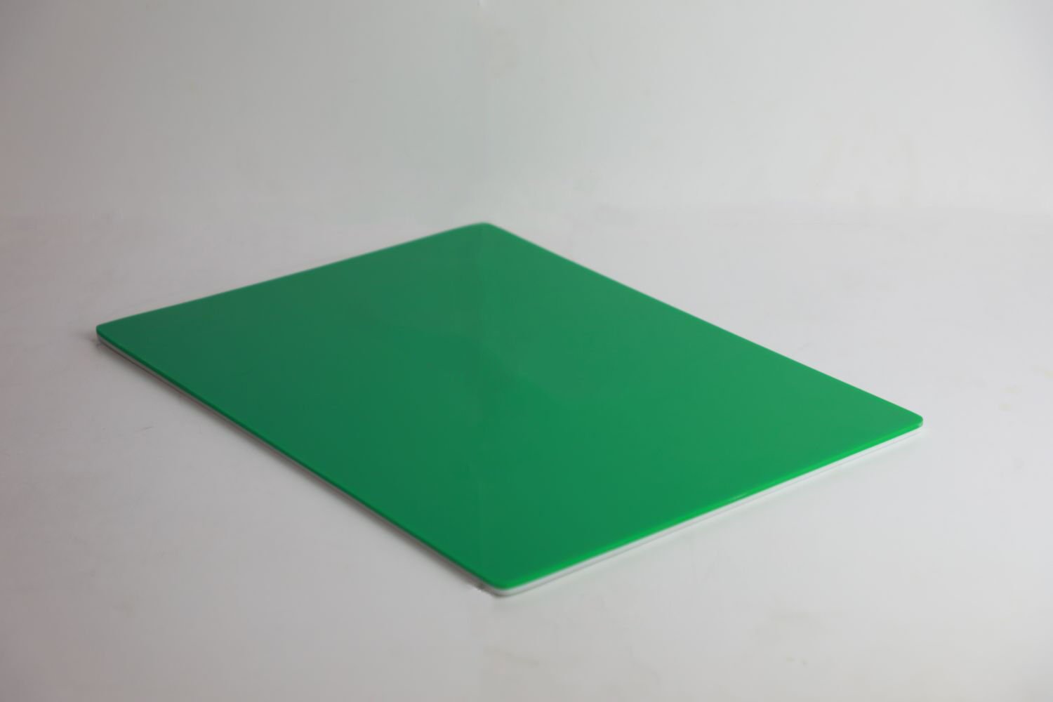 30x40 cm Dikdörtgen Beyaz Yeşil Sunum Tepsisi (Akrilik)