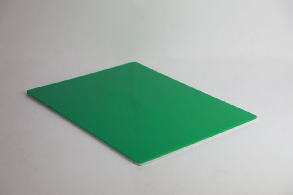 30x40 cm Dikdörtgen Beyaz Yeşil Sunum Tepsisi