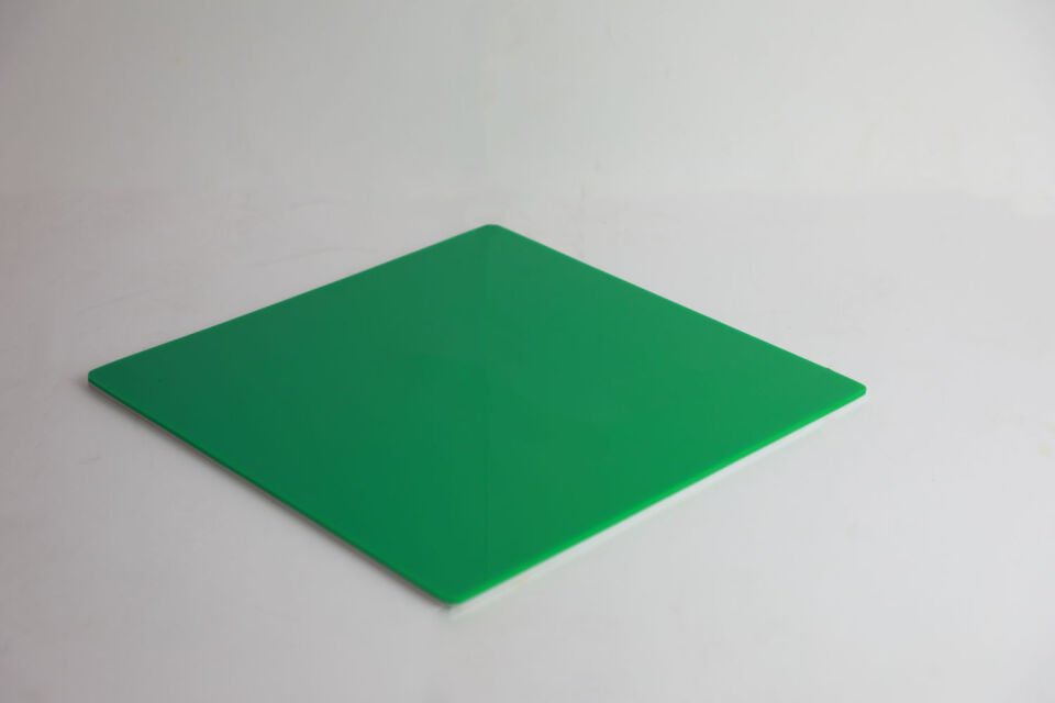 30x30 cm Kare Beyaz Yeşil Sunum Tepsisi (Akrilik)