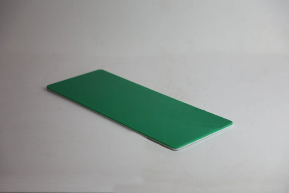 15x40 cm Dikdörtgen Beyaz Yeşil Sunum Tepsisi (Akrilik)