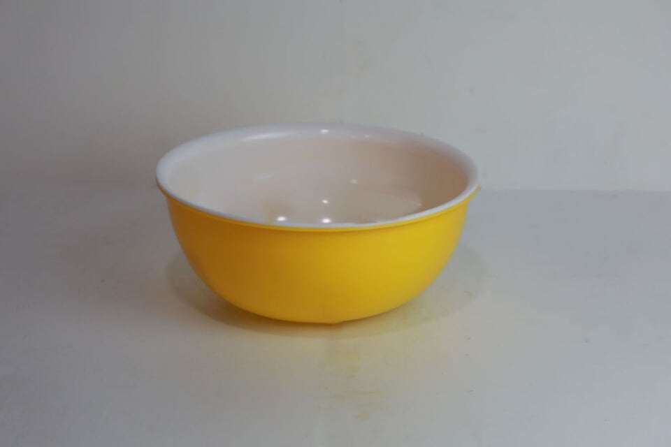 22 cm Sarı Beyaz Sunum Kasesi (Akrilik)